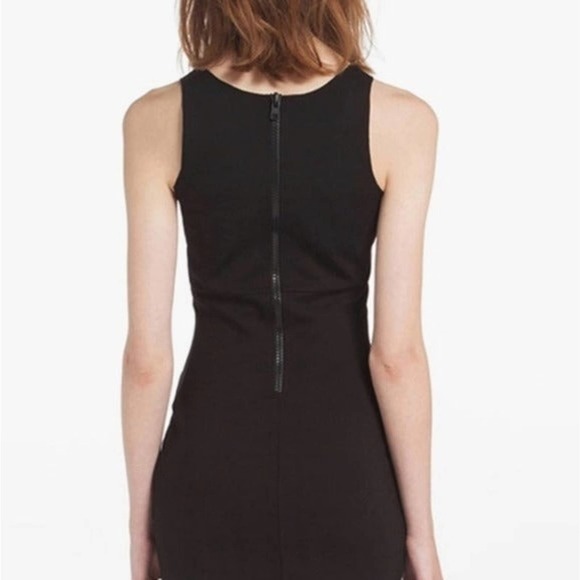 Maje Denier Raw Hem Dress in Black - Picture 2 of 7